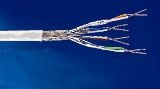 Cat.6A/Cat.7 600 MHz XG PiMF kábel (S/FTP), LSFRZH fehér köpeny, (CPR: Dca) 500m