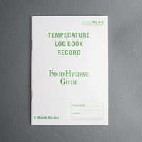 Hygiplas Temperature Log Record Book for Six Month Record with Easy Clean Cover