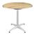 Bolero Round Table with Ash Wood Top and Aluminium Frame - 720X800mm