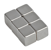 Normalansicht - Ecobra Organisations Design-Magnete aus Neodym, Würfel-Design, 10 x 10 x 10 mm, 4,2 kg Haftkraft, 6 Stück im Klarsichtkarton