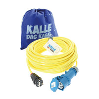 Kalle Adapterkabel Schuko 2,5mm auf CEE 230V Extreme Signal Gelb IP44 20 Meter