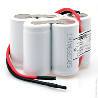 Unité(s) Batterie eclairage secours 5xSC ST7 fils 6V 1.6Ah