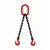 System 80 chain slings, 2m reach - with safety hooks, 10mm double chain