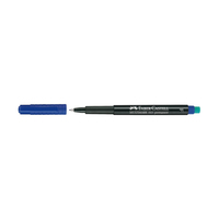 Pennarello Multimark universale permanente con gomma - punta fine 0,6mm - blu - Faber Castell
