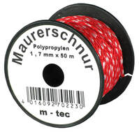 Lot-Maurerschnur Polypropylen 1,7 mm rot/weiß, 50 m