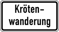 Verkehrszeichen VZ 2535 Krötenwanderung, 330 x 600, 2mm flach, RA 2