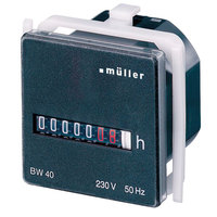 Muller BW4018 Operating Hours Counter Panel Mount 45x45mm 7 Digit 230VAC