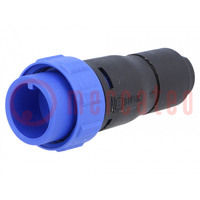 Connector: circular; plug; male; PIN: 4; w/o contacts; for cable