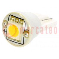 Lámpara LED; blanco caliente; T10,W2,1x9,5d,W5W; Utrab: 12VDC