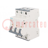 Circuit breaker; 230/400VAC; Inom: 50A; Poles: 3; Charact: C; 10kA