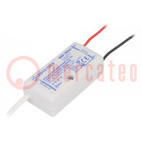 Power supply: switched-mode; LED; 12W; 12VDC; 1A; 185÷265VAC; IP40