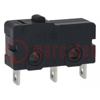 Microswitch SNAP ACTION; 5A/250VAC; 5A/30VDC; without lever