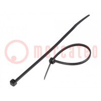 Cable tie; L: 142mm; W: 3.2mm; polyamide; 176.5N; black; Ømax: 35mm