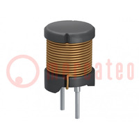Inductor: wire; THT; 10000uH; 140mA; 24Ω; ±10%; Ø9.5x10.5mm; 1kHz
