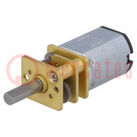 Motor: DC; with gearbox; 6VDC; 100mA; Shaft: D spring; 500rpm; 30: 1