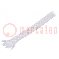 Insulating tube; silica fiber; white; max.1050°C; Øint: 3mm; L: 10m