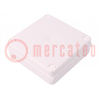 Enclosure: junction box; X: 135mm; Y: 135mm; Z: 58mm; IP55; white