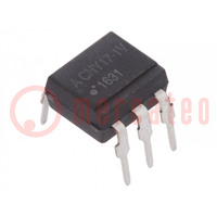 Optocoupler; THT; Ch: 1; OUT: transistor; Uisol: 5kV; Uce: 70V; DIP6