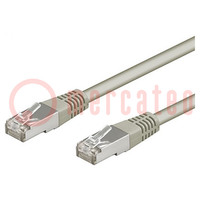 Patch cord; SF/UTP; 5e; Line; CCA; PVC; grau; 0,5m; 26AWG