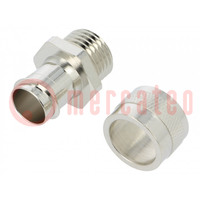 Straight terminal connector; Thread: metric,outside; brass; IP54