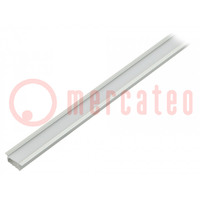 Profiles for LED modules; white; natural; L: 1m; aluminium