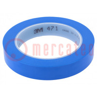 Tape: markerend; blauw; L: 33m; W: 19mm; Thk: 0,13mm; 2,5N/cm; 130%