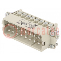 Connector: HDC; male; EPIC H-A; PIN: 16; 16+PE; size H-A 16; 16A