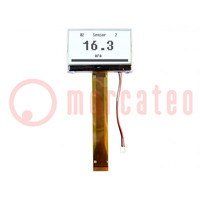 Display: LCD; grafisch; 128x64; COG,FSTN Positive; wit; LED; PIN: 30