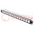 Mounting adapter; patch panel; RACK; screw; Number of ports: 16