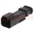 Connector: wire-wire; PX0; male; plug; for cable; PIN: 2; black; IP68