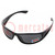 Safety spectacles; Lens: polarised,gray; Resistance to: UV rays