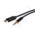 ROLINE Adapterkabel USB Type C - 3.5mm Audio, Male/Male, zwart, 0,8 m