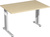 Oxford-Anbau-Schreibtisch in Ahorn-Dekor, einseitig verkürzter Fuß HxBxT 720 x 1200 x 800 mm | TP0406-01