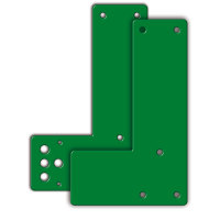 GfS Montagegrundplatte für Schwenk-Türwächter für die Montage an Glasrahmentüren (normal), winkelform Farbe: grün