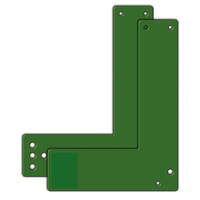 GfS Montagegrundplatte für EH-Türwächter für die Montage an Glasrahmentüren (lang), winkelform