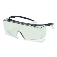 uvex Schutzbrille super f OTG variomatic, Rahmen: schwarz, Scheibe: hellgrün