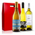 White wine trio in red gift box