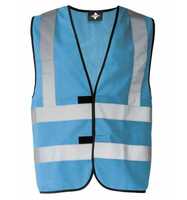Korntex Hi-Vis Safety Vest With 4 Reflective Stripes Hannover KX140 XL Sky Blue