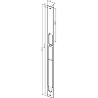Produktbild zu biztonsági zárólemez Mediator ajtónyitó 407,75 x 3 mm szögletes
