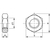 Skizze zu ISO4032 M 3 ottone grezzo dado esagonale