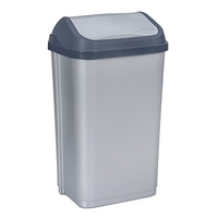 OKT 2053708 SWING-BIN POUBELLE PLASTIQUE ARGENT/ANTHRACITE 50 L 10308160000