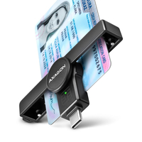 AXAGON CRE-SMPC USB-C SMART CARD POCKETREADER