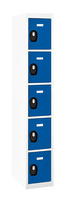 Vestiaire colonne 5 cases - Elément suivant gris-bleu