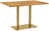 Doppeltischsäule Orio; 70x40x72 cm (BxLxH); gold; rechteckig