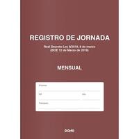 DOHE LIBRO DE REGISTRO DE JORNADA A4 MENSUAL 12 MESES 16 PÁGINAS -5U-