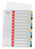 Plastikregister Cosy 1-12, bedruckbar, A4, PP, 12 Blatt, farbig