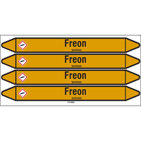 Brady FREON 250X26CARD-T1-P15 selbstklebendes Etikett Rechteck Permanent Ocker, Schwarz