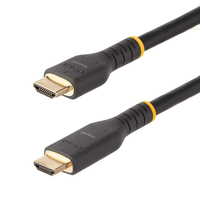 StarTech.com Câble HDMI Actif de 10m avec Ethernet - HDMI 2.0 4K 60Hz UHD - Cordon HDMI Robuste avec Fibre Aramide - Câble HDMI Haute Vitesse Durable - Câble HDMI 2.0 Gros Calibre