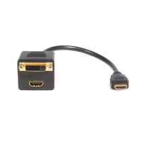 StarTech.com 1ft HDMI Splitter Cable, HDMI Male to DVI-D Female Adapter, Full HD 1920x1200p 60Hz, 28AWG, Gold Plated Connectors, HDMI Male to DVI Female Splitter, HDMI Splitter ...
