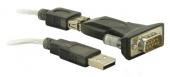 DeLOCK USB 2.0 to Serial Adapter kabel równoległy Czarny USB Typu-A DB-9